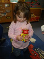Playing with torch toy